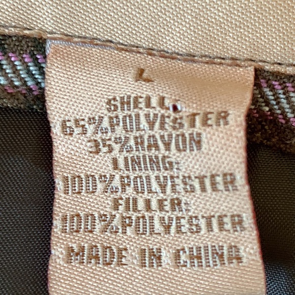 VINTAGE Rare 90s “Virgin Only” Plaid Bomber Jacket in Brown & Pink - Picture 12 of 14